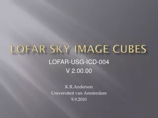 Lofar  Sky Image Cubes