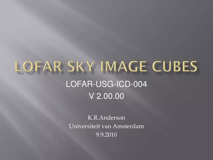 lofar sky image cubes