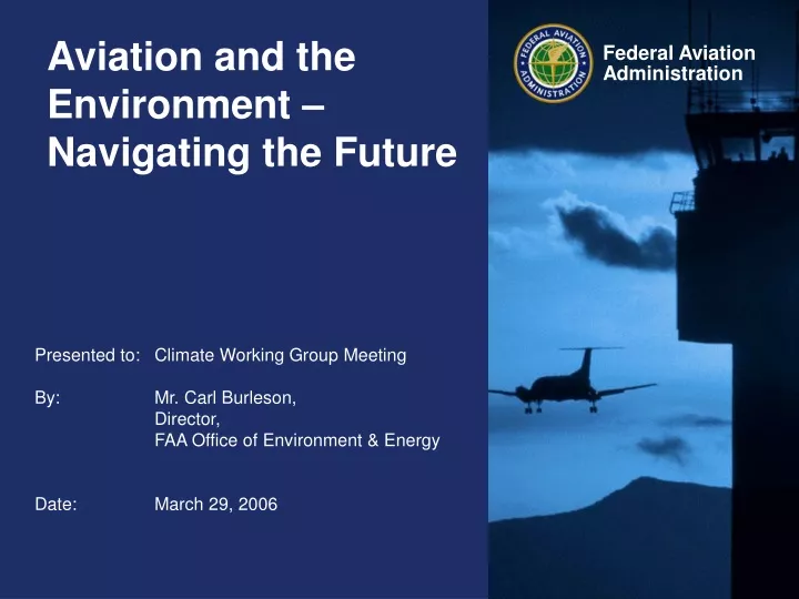 aviation and the environment navigating the future