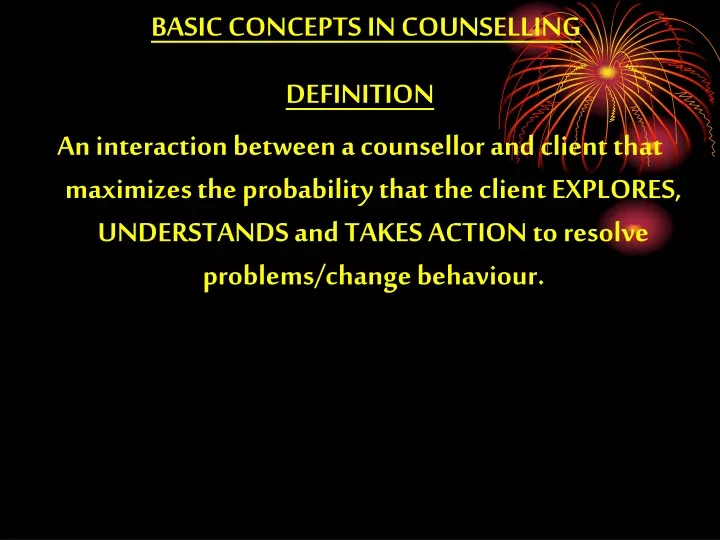 basic concepts in counselling