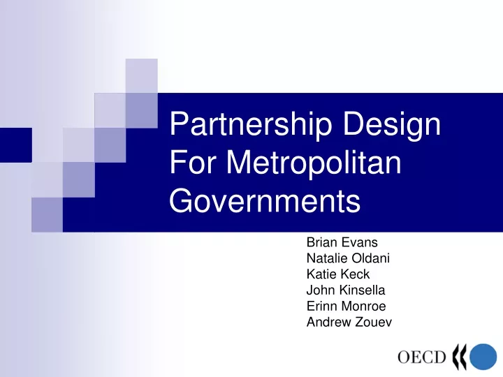 partnership design for metropolitan governments