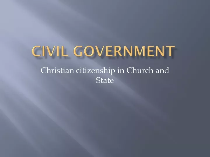 civil government