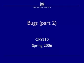Bugs (part 2)