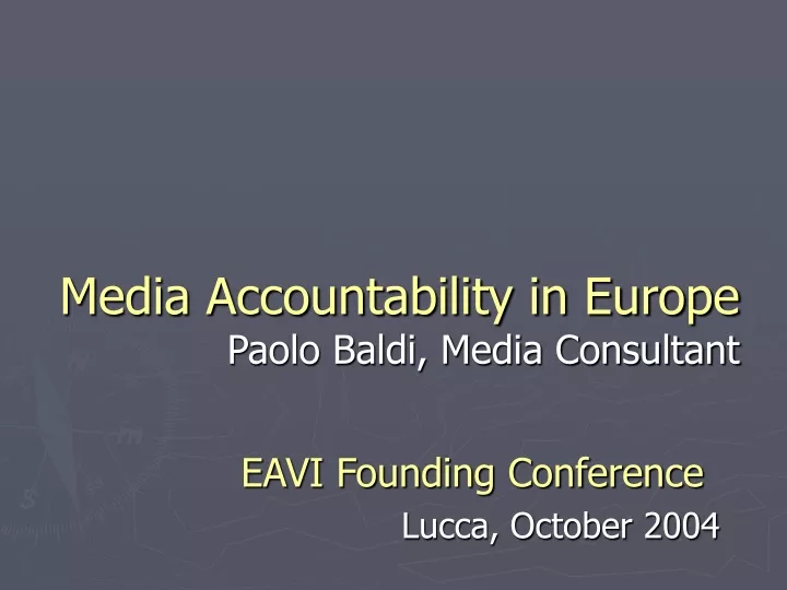 media accountability in europe paolo baldi media consultant