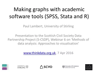 Making graphs with academic software tools (SPSS, Stata and R)