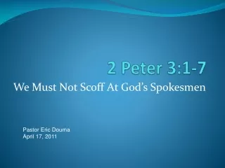 2 Peter 3:1-7