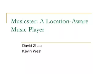Musicster: A Location-Aware Music Player