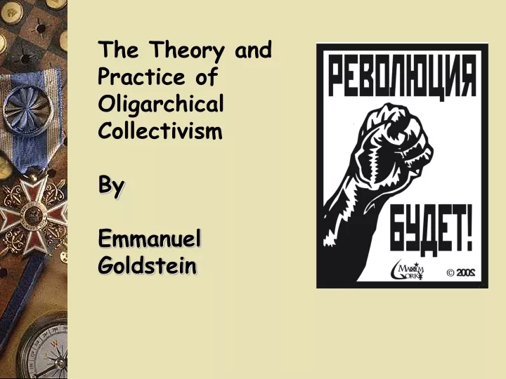 the theory and practice of oligarchical