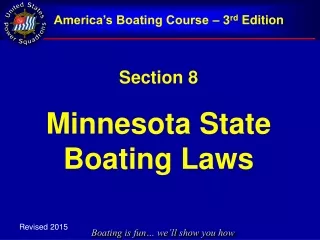Section 8 Minnesota State Boating Laws