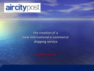 t he creation of  a new  international  e- commerce shipping  service ZoomAmerica