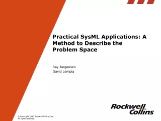 Practical SysML Applications: A Method to Describe the Problem Space