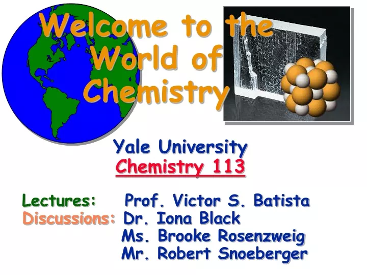 welcome to the world of chemistry