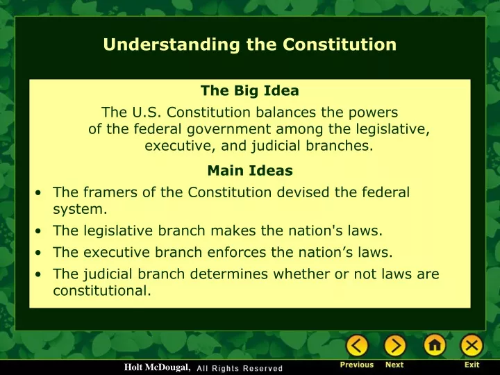 understanding the constitution