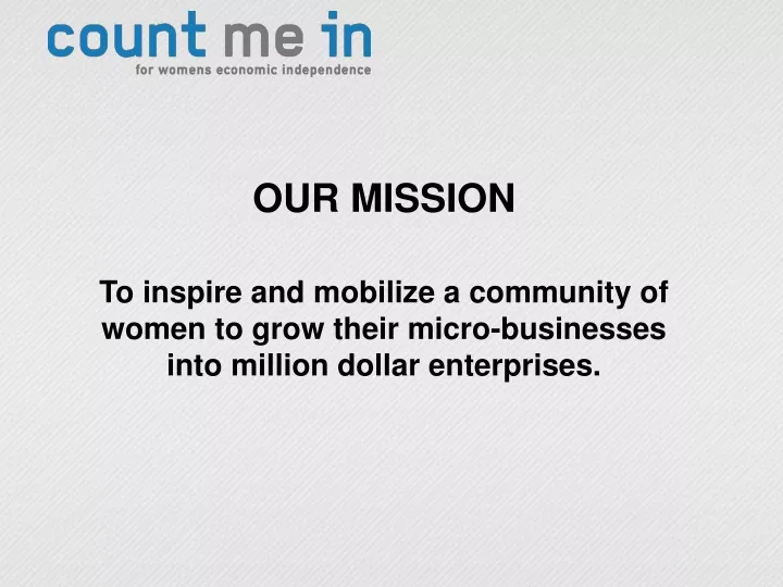 our mission to inspire and mobilize a community