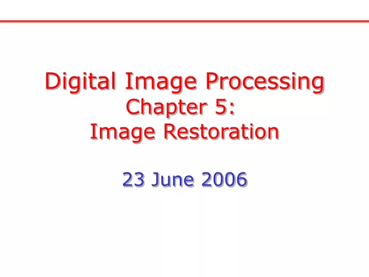 digital image processing chapter 5 image