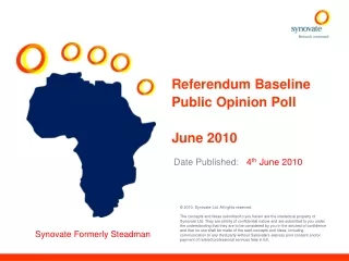 Referendum Baseline Public Opinion Poll June 2010