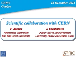 CERN 			           	     18 December 2013 Genève
