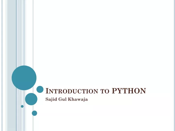 introduction to python