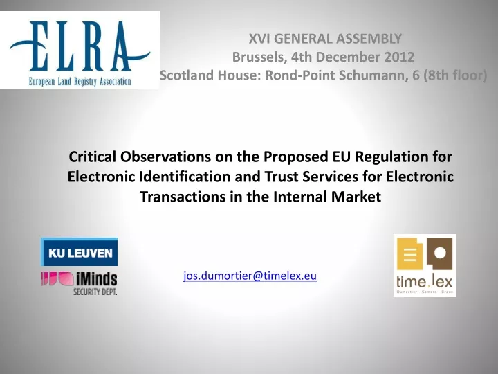 xvi general assembly brussels 4th december 2012 scotland house rond point schumann 6 8th floor