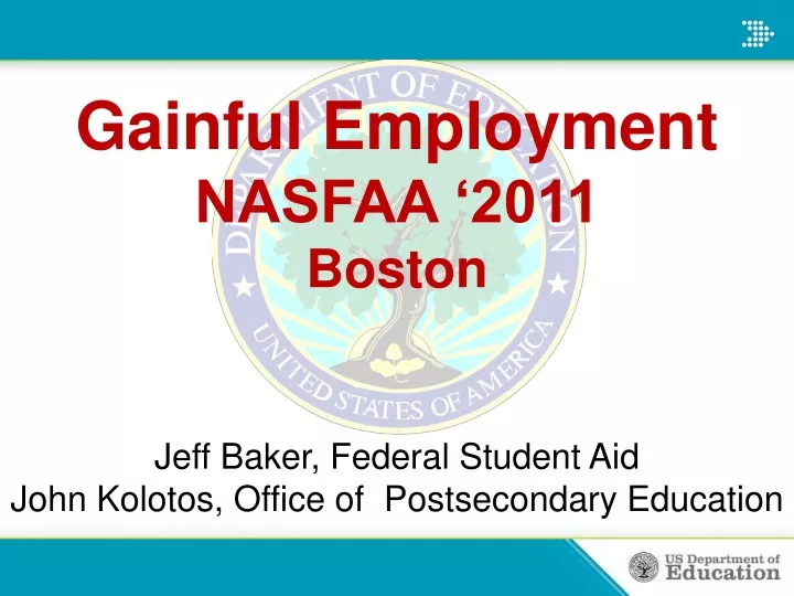 gainful employment nasfaa 2011 boston