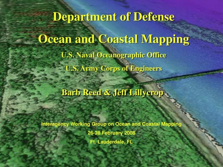 department of defense ocean and coastal mapping