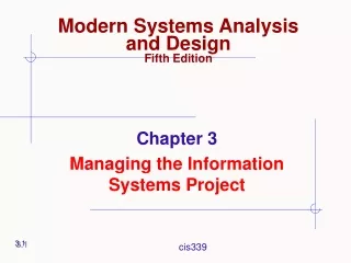 Modern Systems Analysis and Design Fifth Edition