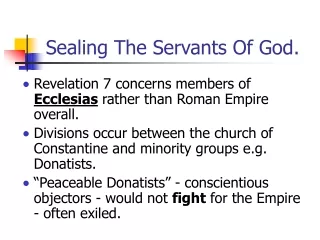 Sealing The Servants Of God.