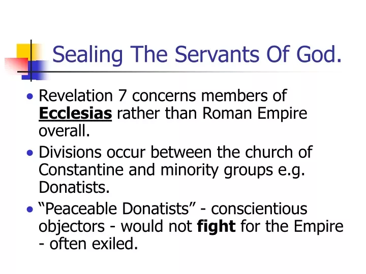 sealing the servants of god