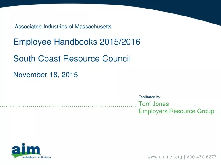 tom jones employers resource group