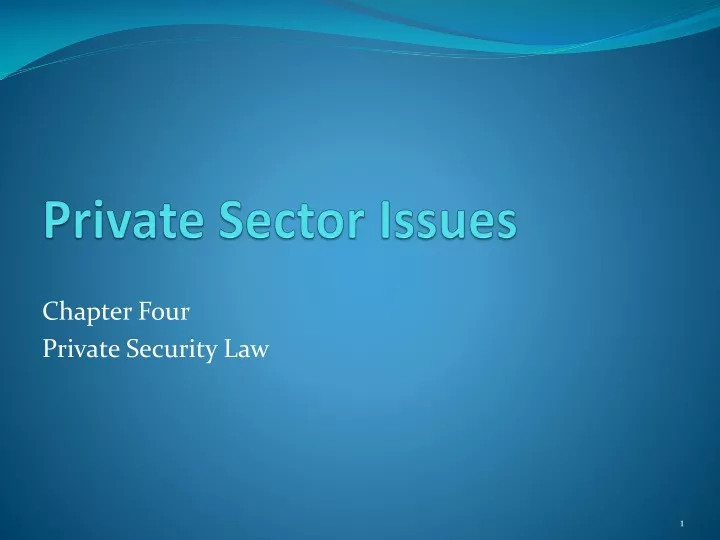 private sector issues