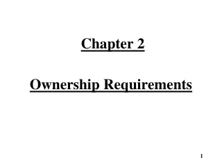 Chapter 2 Ownership Requirements