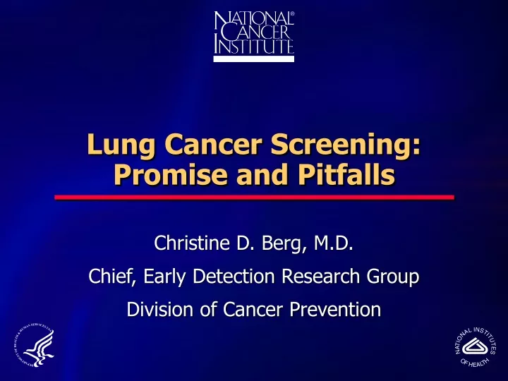 lung cancer screening promise and pitfalls