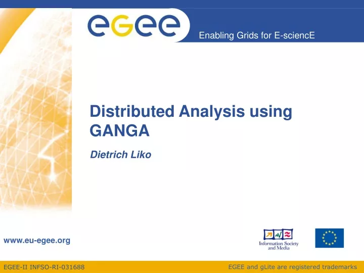 distributed analysis using ganga