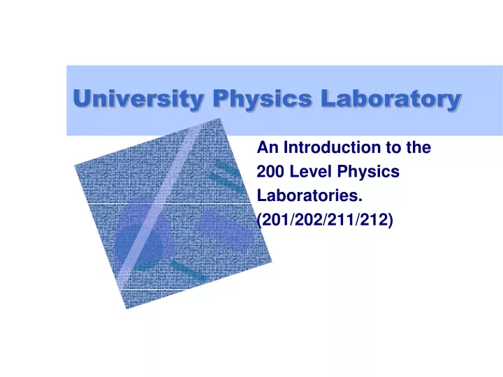 university physics laboratory