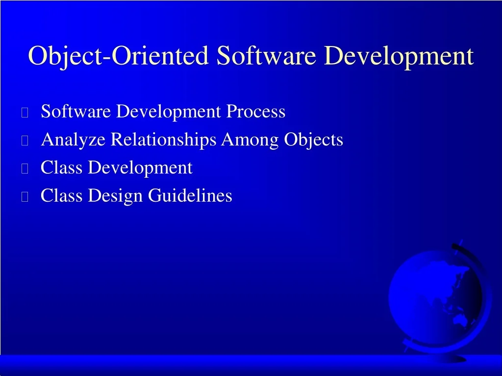 PPT - Object-Oriented Software Development Process Overview PowerPoint ...