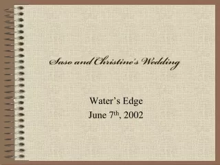 Saso and Christine’s Wedding