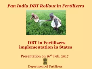 Pan India DBT Rollout in  Fertilizers
