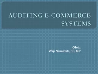 AUDITING E-COMMERCE SYSTEMS