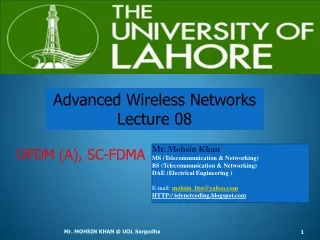 Advanced Wireless Networks Lecture 08