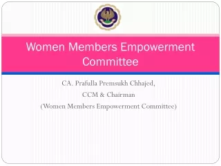 Women Members Empowerment Committee