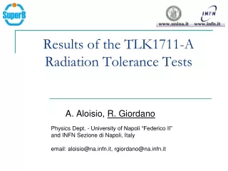 Results of the TLK1711-A  Radiation Tolerance Tests