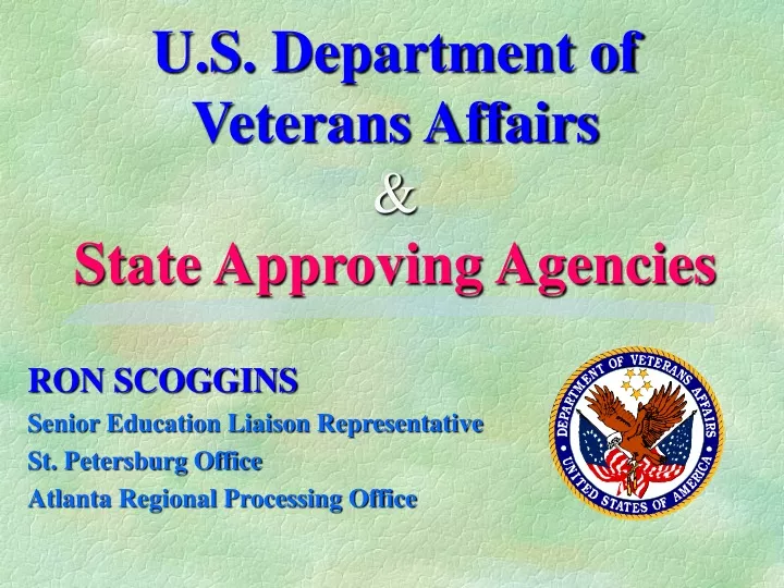 u s department of veterans affairs state approving agencies
