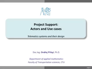 Project Support : Actors and Use cases