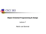Object-Oriented Design and Analysis - slide 1