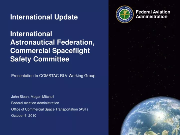 international update international astronautical federation commercial spaceflight safety committee