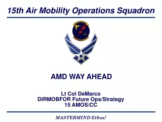 Lt Col DeMarco DIRMOBFOR Future Ops/Strategy 15 AMOS/CC