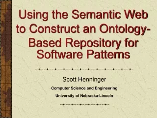 Using the Semantic Web to Construct an Ontology-Based Repository for Software Patterns