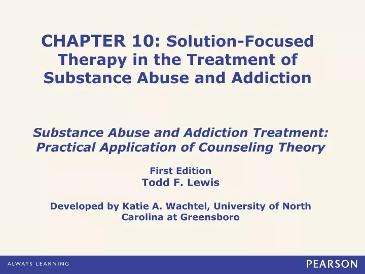 chapter 10 solution focused therapy in the treatment of substance abuse and addiction
