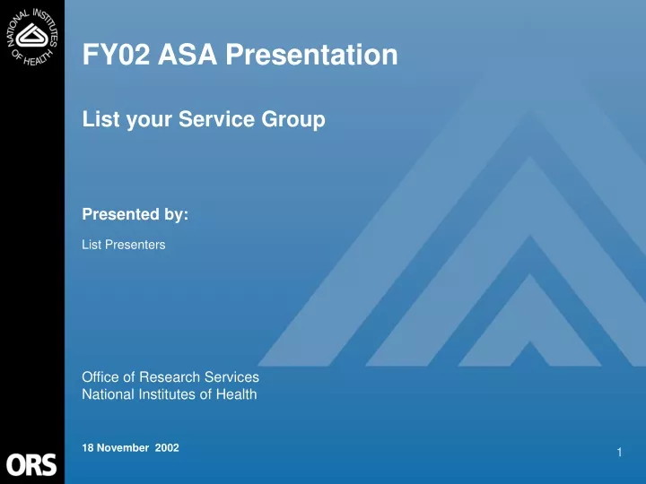 fy02 asa presentation list your service group