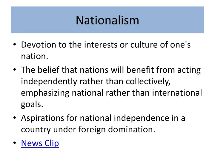 nationalism